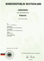Patent fr Einschiegert in Deutschland